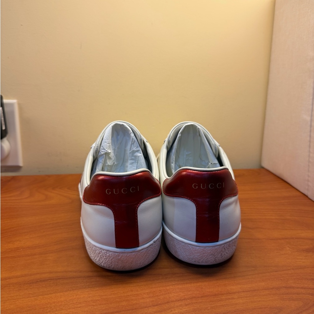 Gucci Cream and White Logo Sneakers - Picture 3 of 9